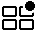 Grid Chart Outline Badged SVG Icon
